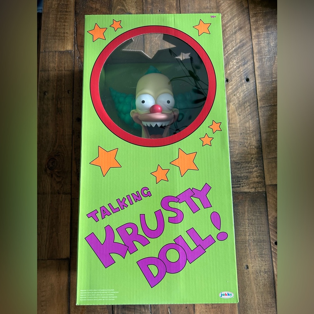 Jakks Pacific The Simpsons Krusty the Clown Talking Plush Doll New 2024